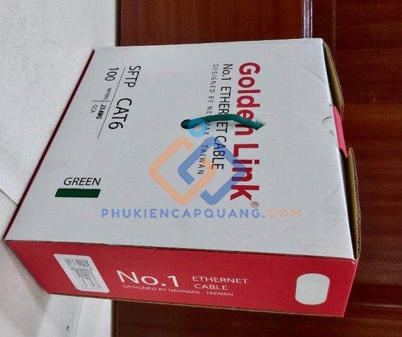 Cáp mạng CAT6 SFTP Golden Taiwan TW-1104 Xanh lá
