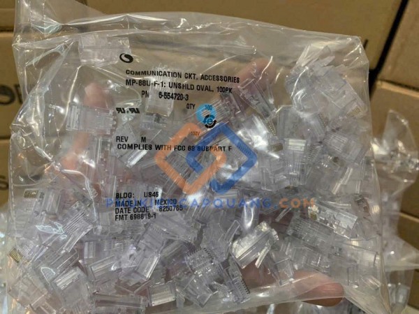 6-554720-3: Đầu cắm mạng CAT5E RJ45 Commscope Chính hãng 