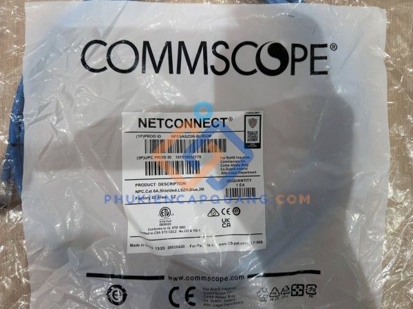 Dây nhảy mạng CAT6A CommScope NPC6ASZDB-BL002M màu xanh chống nhiễu  