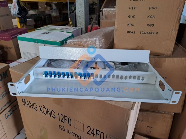 Hộp phối quang 24Fo lắp rack LC/UPC