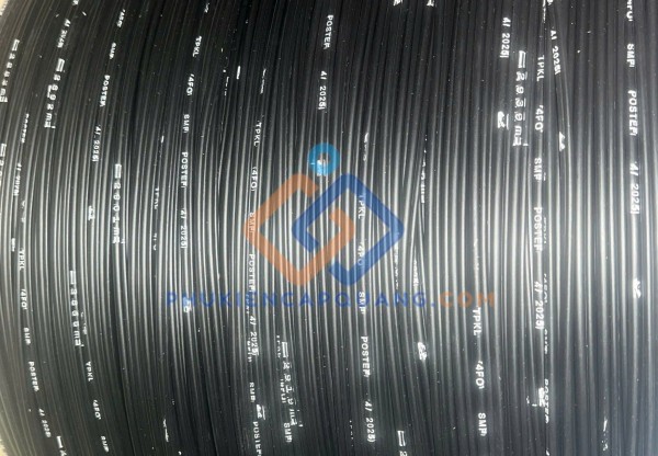 Cáp quang Postef 4Fo treo phi kim loại TPKL 
