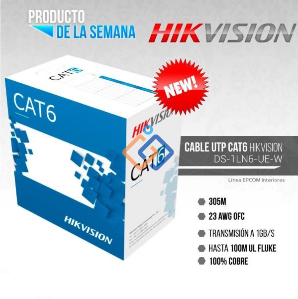 Cáp mạng Hikvision CAT6 UTP Chính hãng