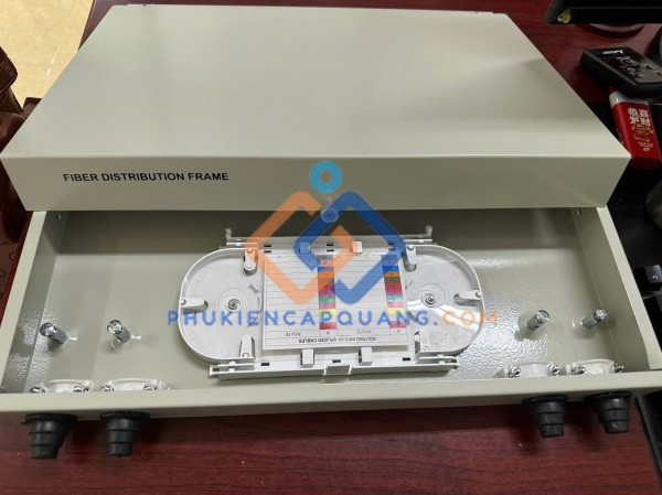 Hộp phối quang ODF 24Fo indoor lắp rack chuẩn LC/UPC